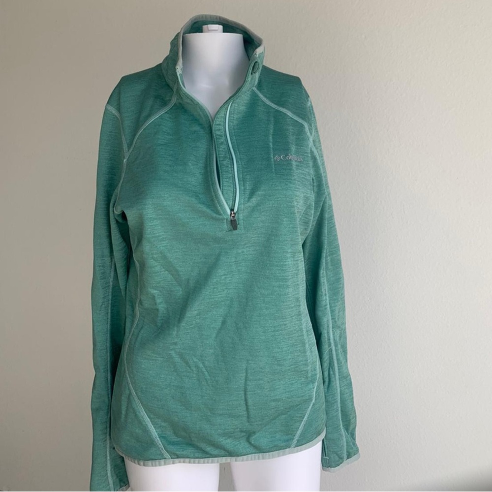 Long Sleeve Raglan Sweatshirt with Zippered Polo Neck
